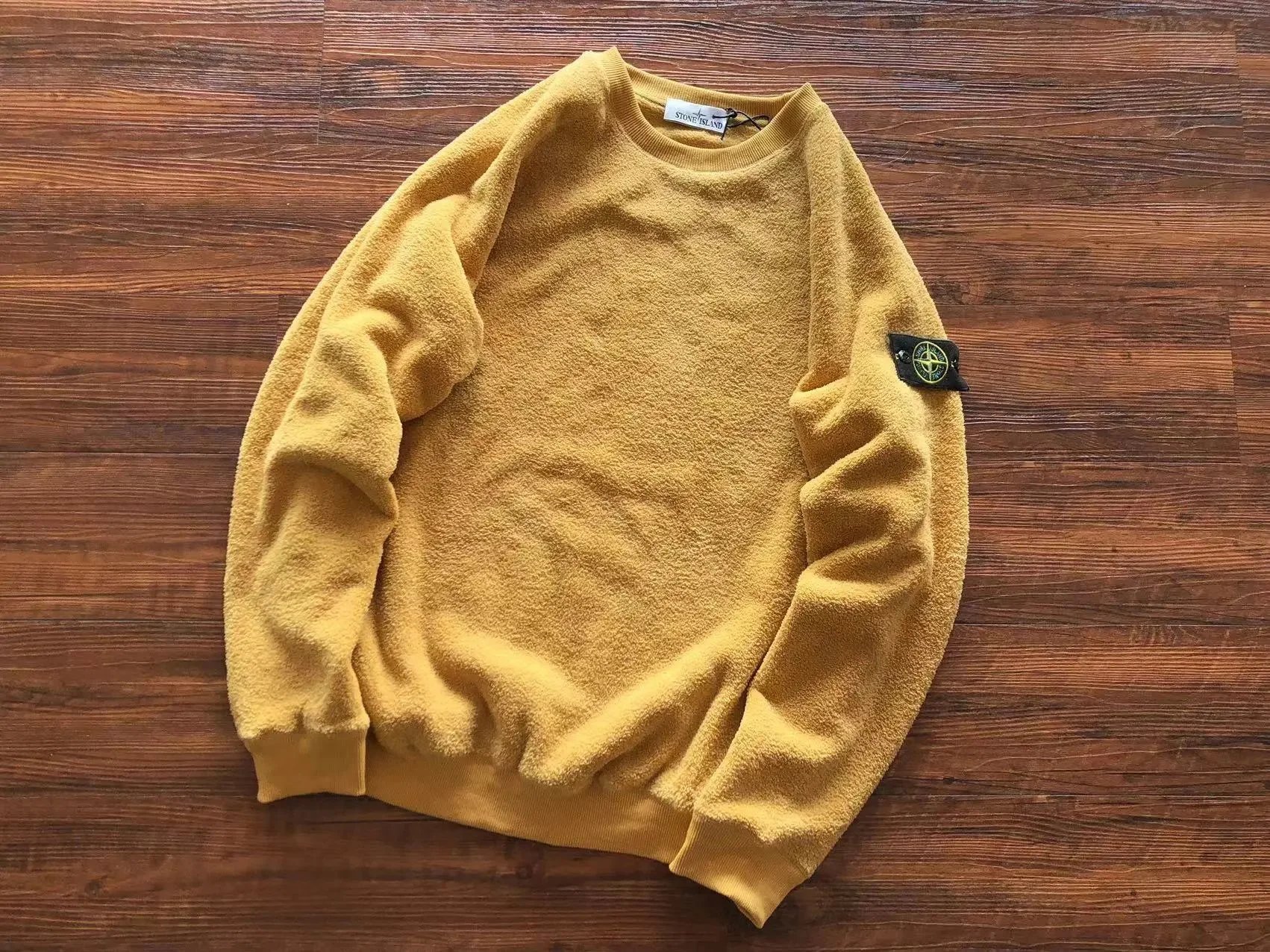 Stone Island Knitwear Crewneck knit sweater with Compass badge sleeve patch — 18