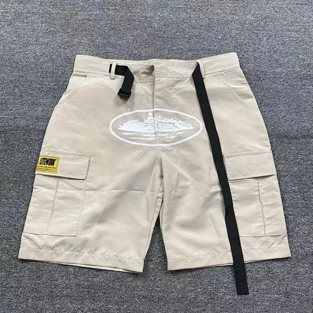 Corteiz Shorts Cargo with Webbing Belt and Oval Graphic Print product detail image 6