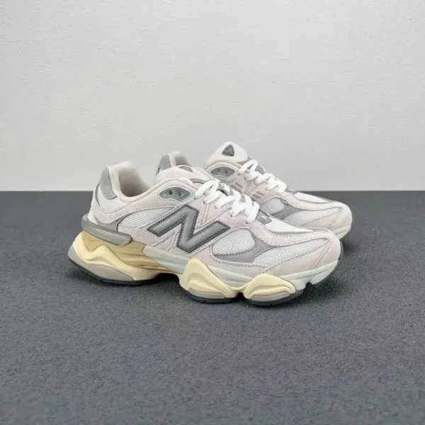 New Balance 9060 Beige Gray Chunky Sneakers - 1