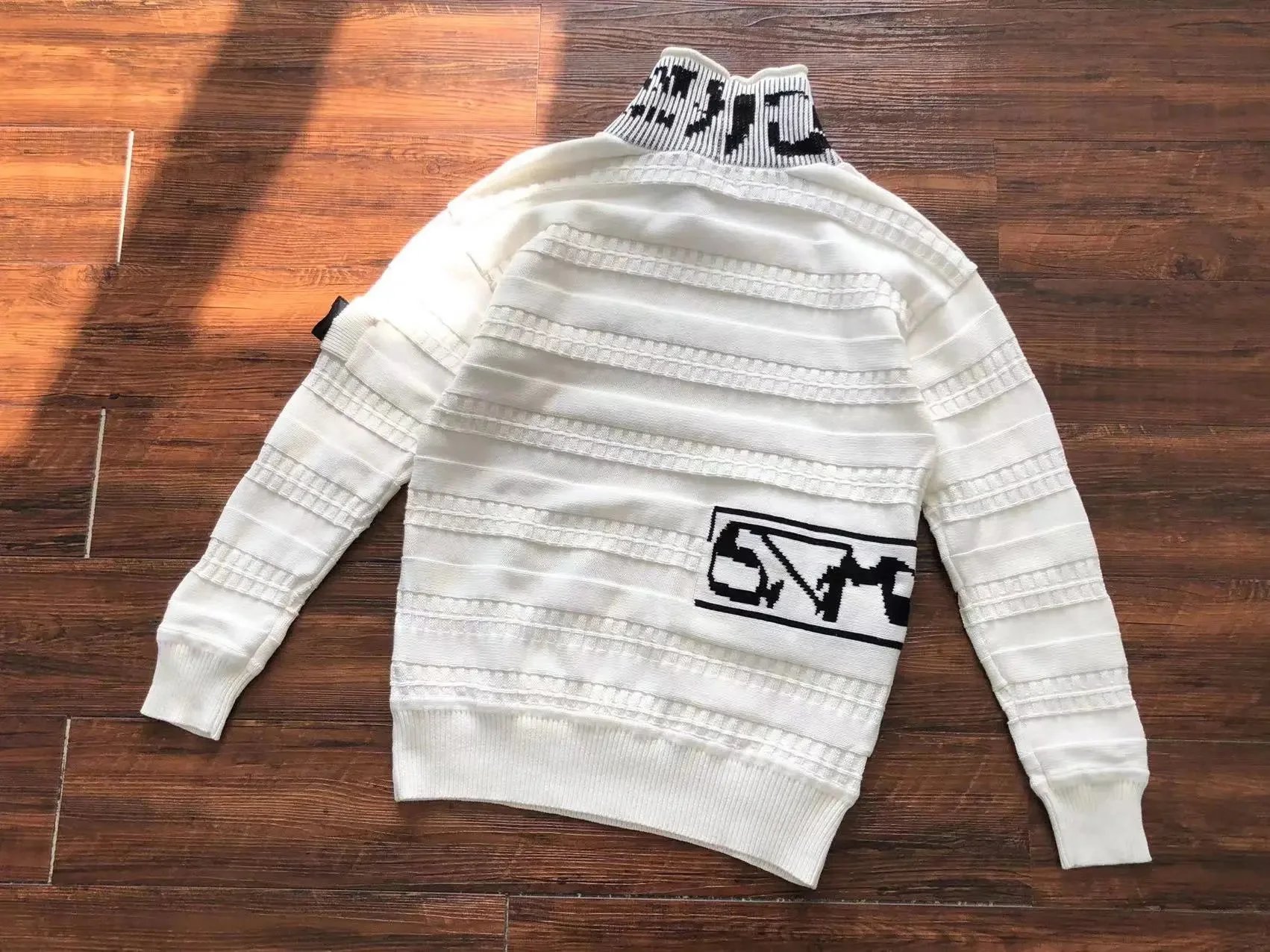 Stone Island Knitwear Crewneck knit sweater with Compass badge sleeve patch — 25