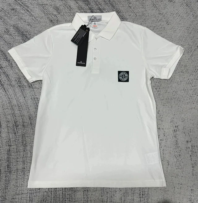 Stone Island Shirts Short-Sleeve Polo Shirt with Compass Badge product detail image 6
