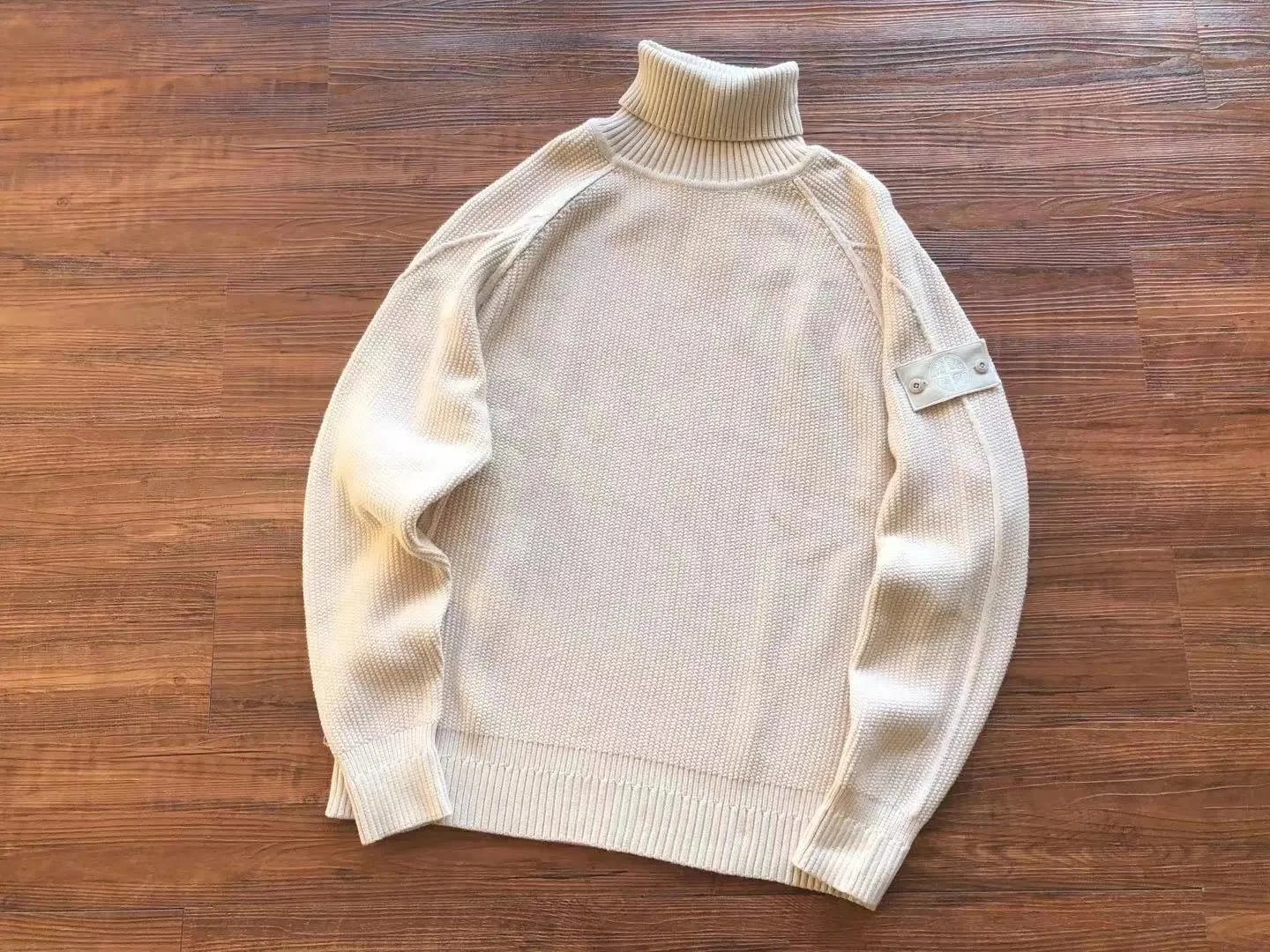 Stone Island Knitwear Crewneck knit sweater with Compass badge sleeve patch — 33