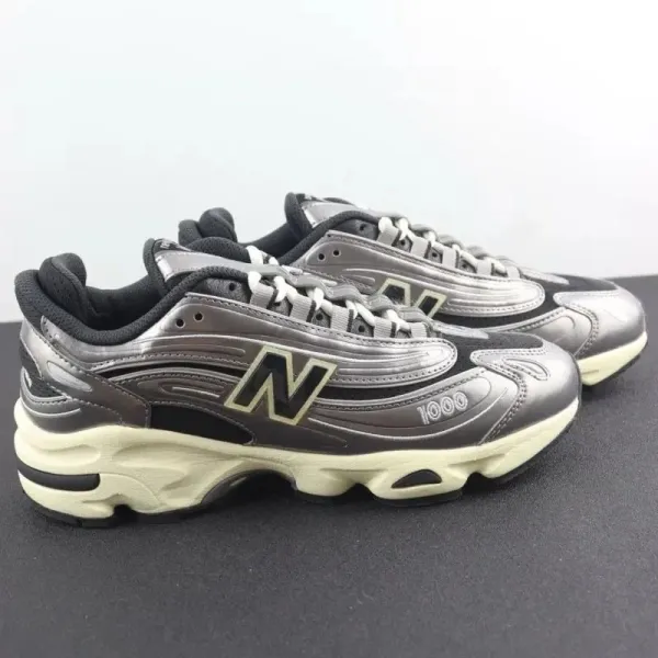 New Balance 1000 White Navy Lime Green Chunky Sneakers - 3