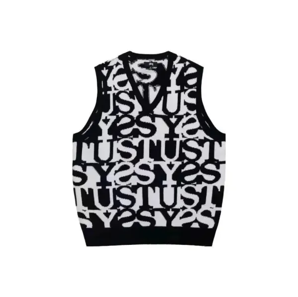 Off-White Reversible Logo Knit Vest Black/White - 1
