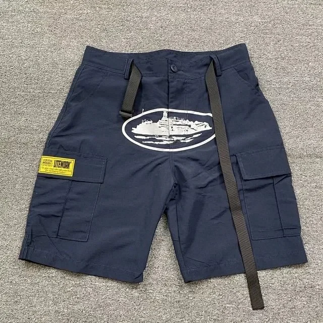 Corteiz Shorts Cargo with Webbing Belt and Oval Graphic Print product detail image 8