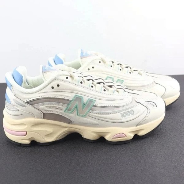 New Balance 1000 Pastel Cream Blue Pink Chunky Sneakers product listing in Litbuy spreadsheet finds