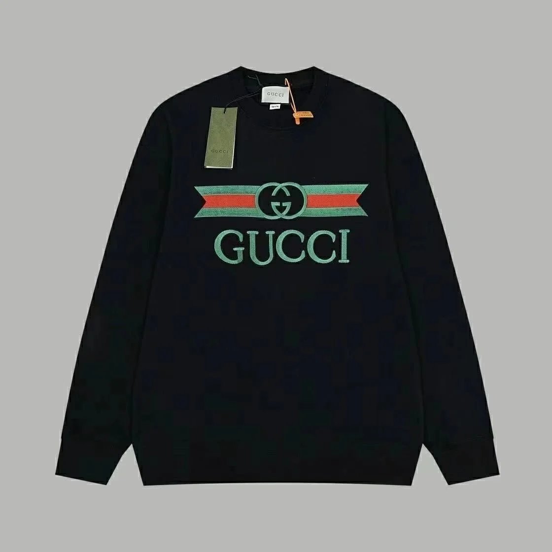 Gucci Knitwear Logo Jacquard Crewneck Sweater — 39