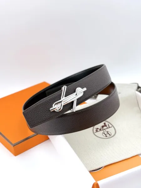 Hermès Collier de Chien Belt Graphite Togo Leather with Palladium Hardware - 1