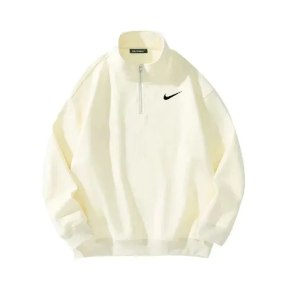 Nike Half-Zip Pullover Cream Hoodie - 1