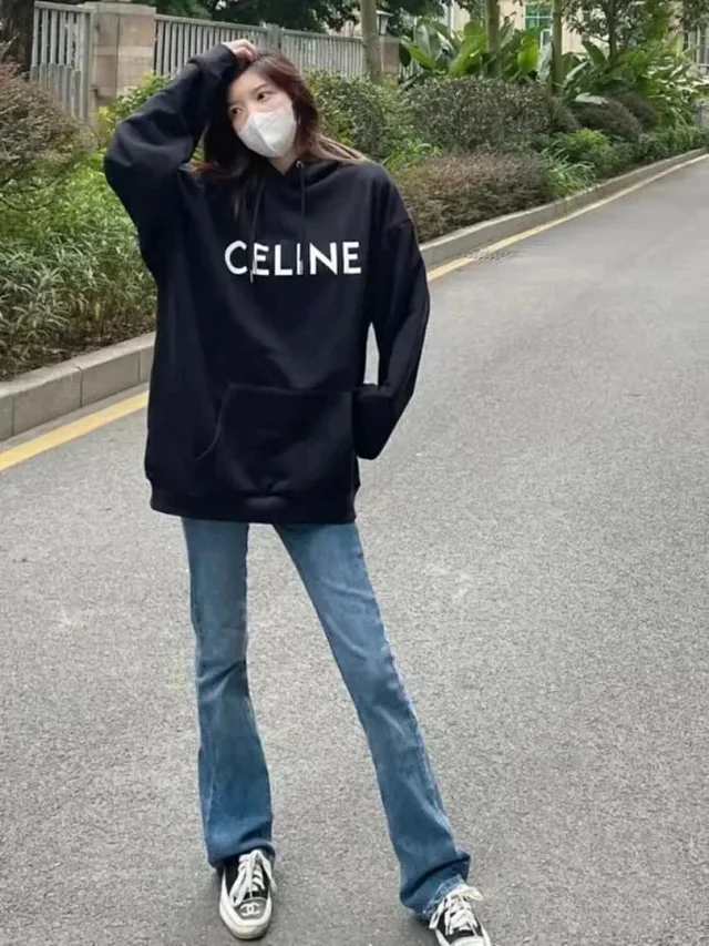 Unbranded Hoodies & Sweatshirts Pullover Hoodie with CEILNE Letter Print and Kangaroo Pocket product detail image 8