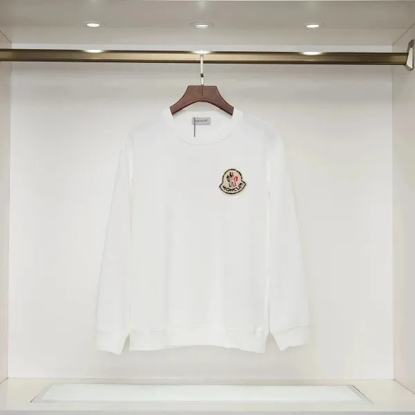 Moncler Logo Patch White Sweatshirt - 1
