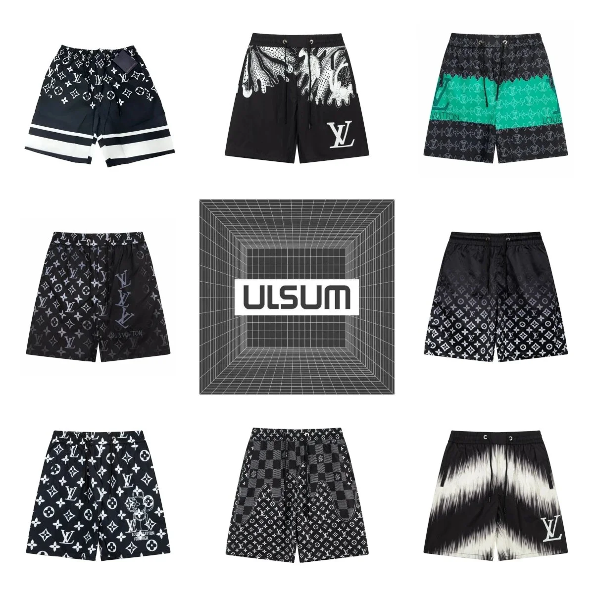 Louis vuitton LV shorts& Fendi swimming trunks