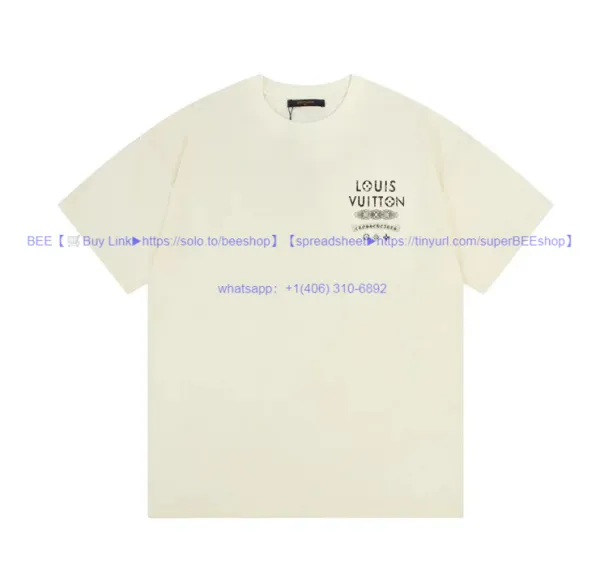 Louis Vuitton Graphic Print Beige T-Shirt - 1