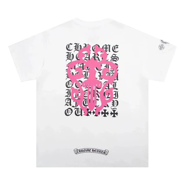 Chrome Hearts T-Shirts Graphic Cross Print Short-Sleeve product detail image 6