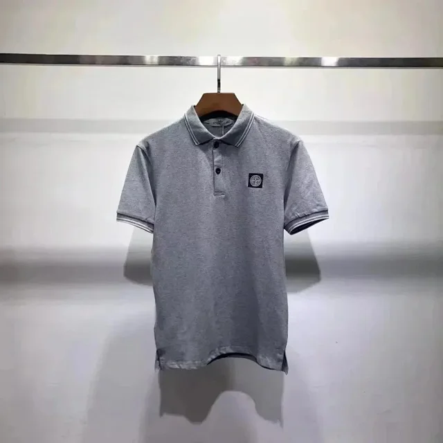 Stone Island Shirts Short-Sleeve Polo Shirt with Compass Badge product detail image 9