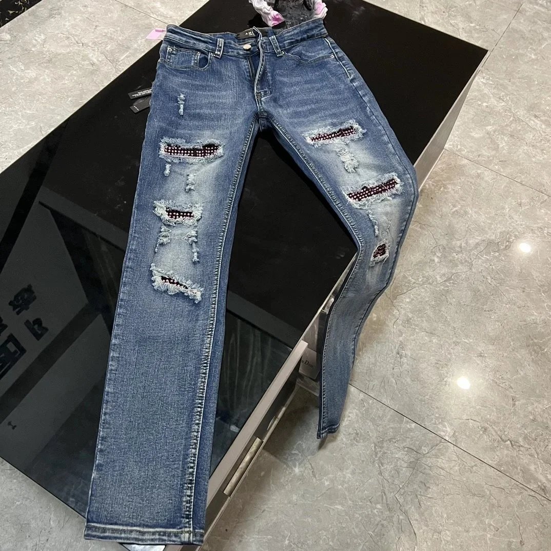AMIRI Jeans Embellished Distressed — 1