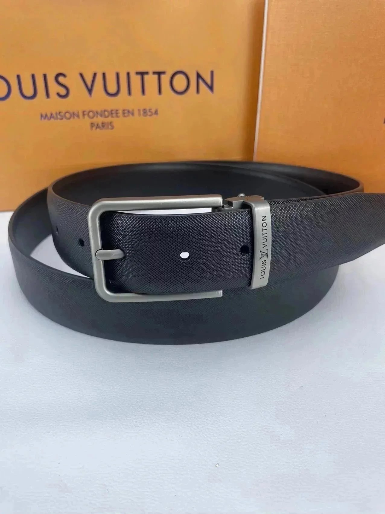 Burberry Belts Check Pattern Belt with B Monogram Buckle — 21