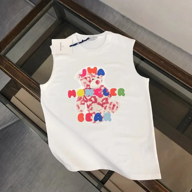 Moncler Vests Sleeveless Logo-Print Vest product detail image 3