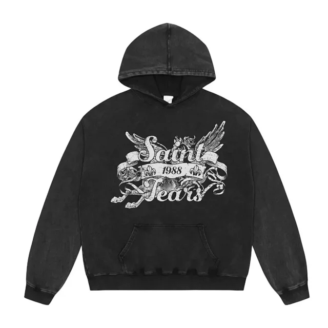 Saint Tears Hoodies & Sweatshirts Washed Graphic Print Hoodie and Sweatshirt product detail image 14