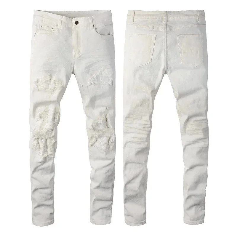 Unbranded Jeans Distressed Slim-Fit — 592
