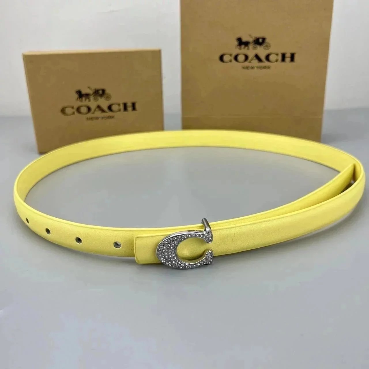 Burberry Belts Check Pattern Belt with B Monogram Buckle — 35