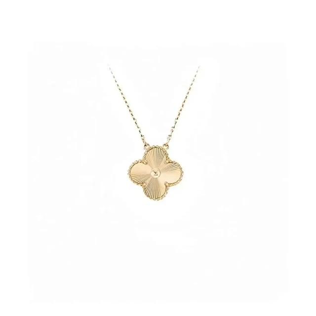 Van Cleef & Arpels Jewelry Pendant Necklaces with Clover, Butterfly and Cube Designs product detail image 6