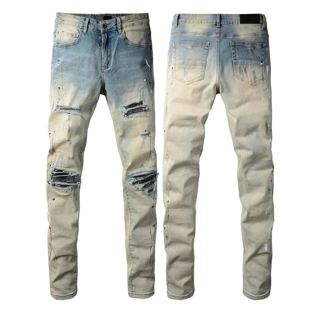 Unbranded Jeans Distressed Slim-Fit — 820