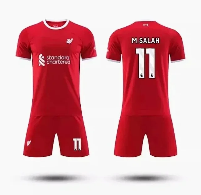 Liverpool FC Football Jerseys Mohamed Salah No. 11 Kit product detail image 3