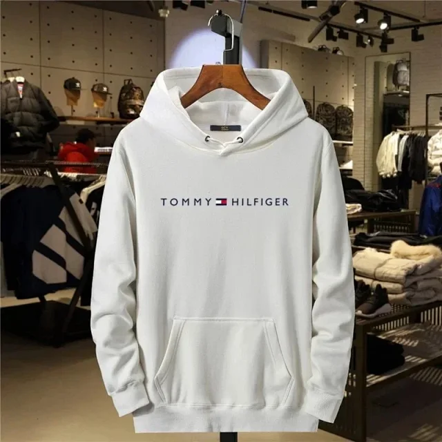 Tommy Hilfiger Hoodies & Sweatshirts Logo Pullover Hoodie with Kangaroo Pocket product detail image 5