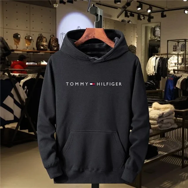 Tommy Hilfiger Hoodies & Sweatshirts Logo Pullover Hoodie with Kangaroo Pocket product detail image 14