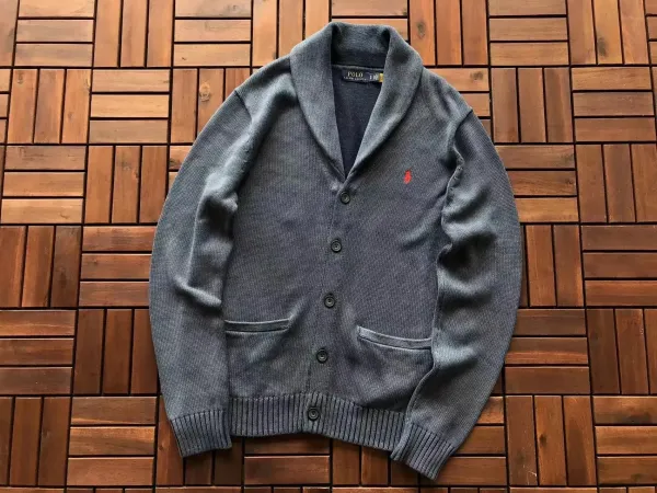 Ralph Lauren Shawl Collar Cardigan Gray Sweater - 1