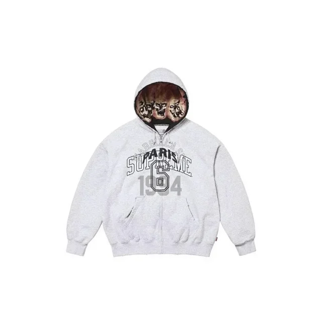 Supreme Hoodies & Sweatshirts 1994 Graphic Zip-Up Hoodie with Skull-Print Hood Lining product detail image 3