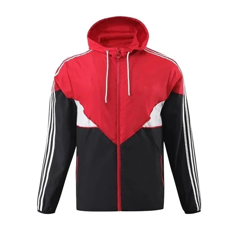 曼联红黑色球员版风衣