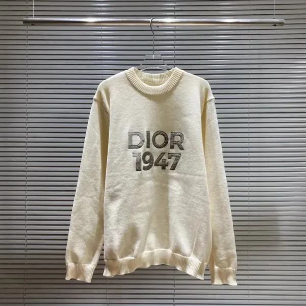 Dior 1947 Logo Knit Sweater Beige - 1