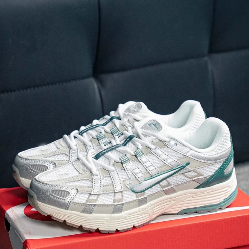 Nike P-6000 White Teal Silver