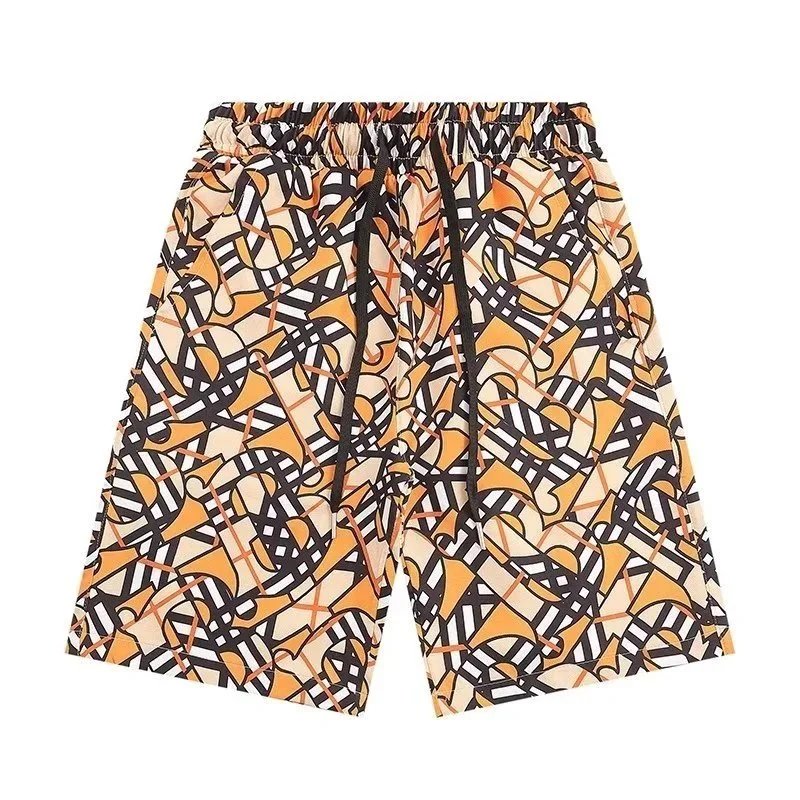 Burberry Check Print Swim Shorts Beige - 14