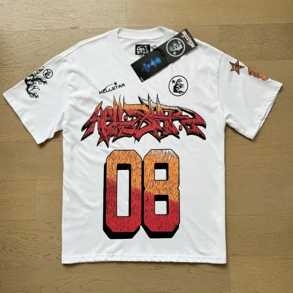 Hellstar '08' Graphic T-Shirt White - 1
