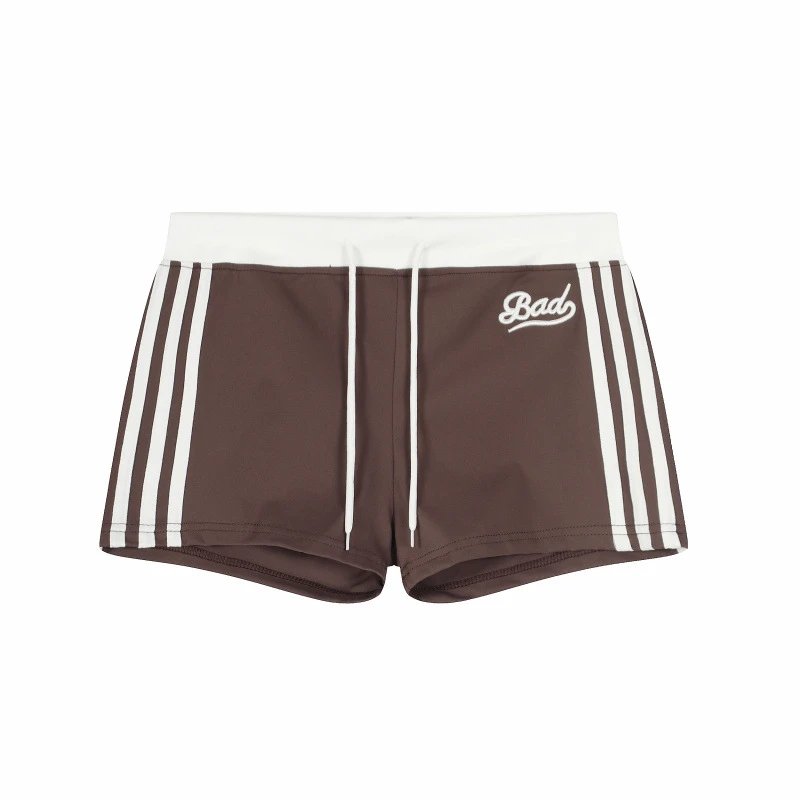Badfriend Sporty Stripe Shorts Brown