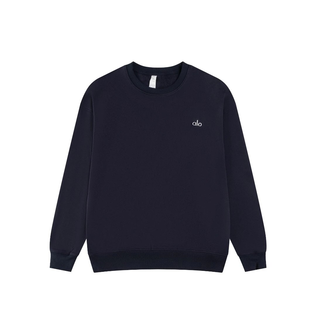 Alo Logo Graphic Black Sweatshirt Hoodie - 10
