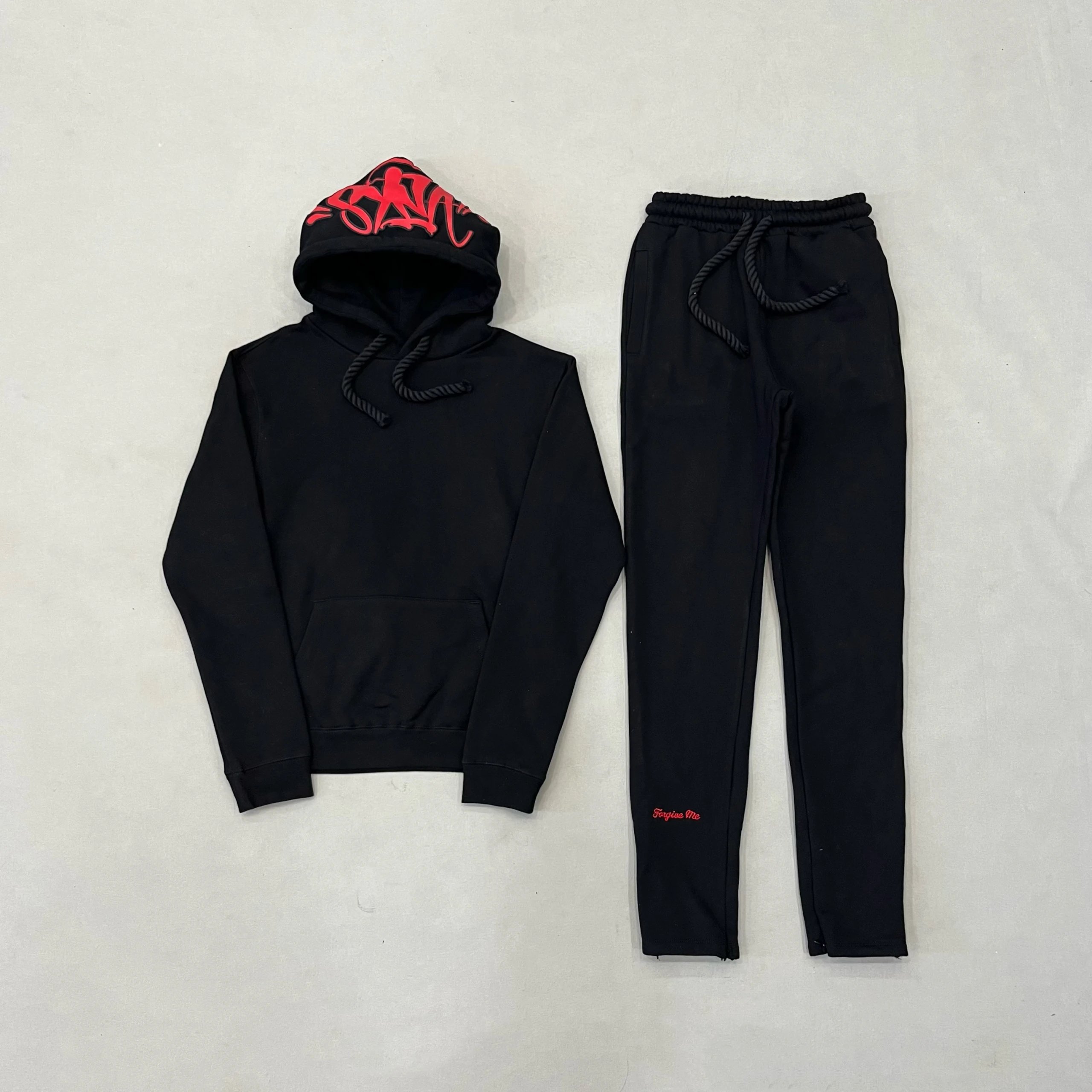 SY black/red-Suit (hoodie + trousers)