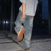 Baggy Dragon Print Jeans — seller photo 5