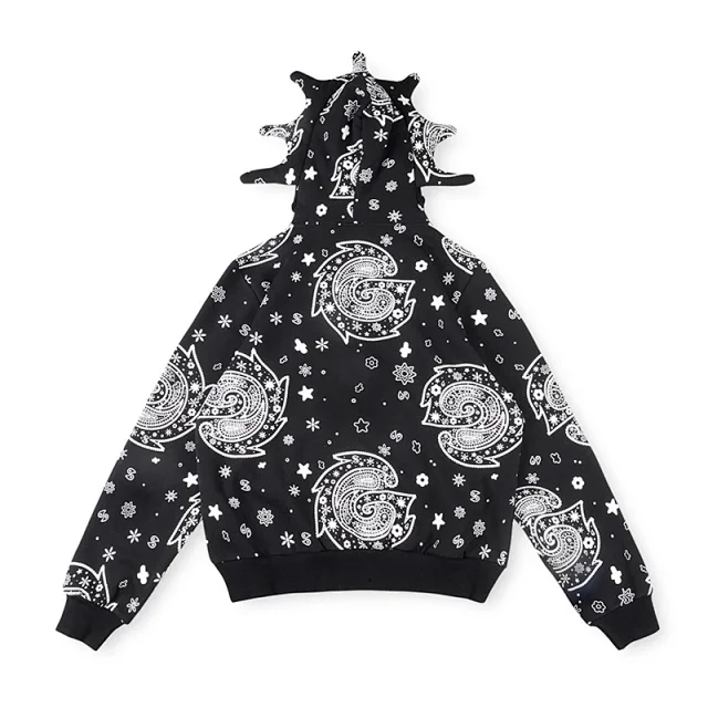 Glo Gang Hoodies & Sweatshirts Full-Zip Spiked Hood Graphic Hoodie product detail image 4