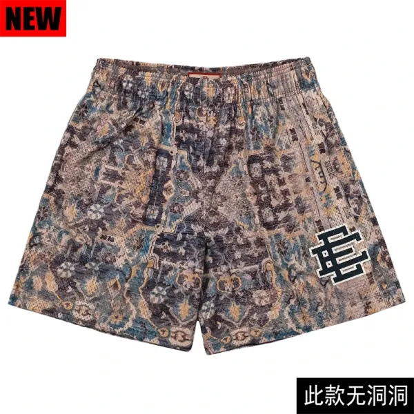 Design Patterned Shorts Multicolor Shorts - 1