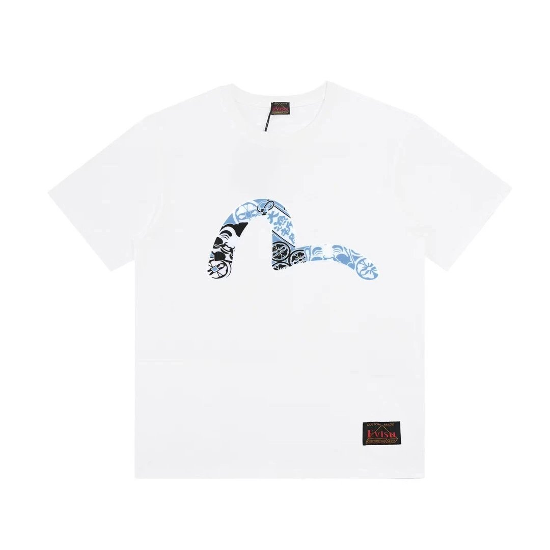 Evisu × Traditional Japanese Pattern Boomerang Graphic Black T-Shirt - 12
