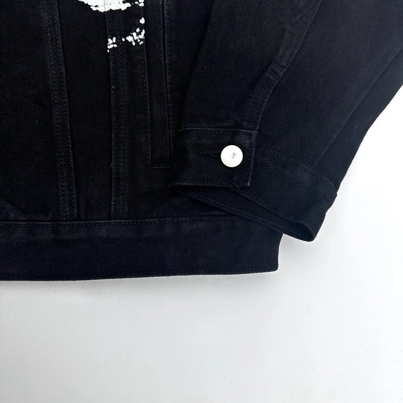 Design Whole Lotta Red Denim Jacket Black Denim Jacket - 4