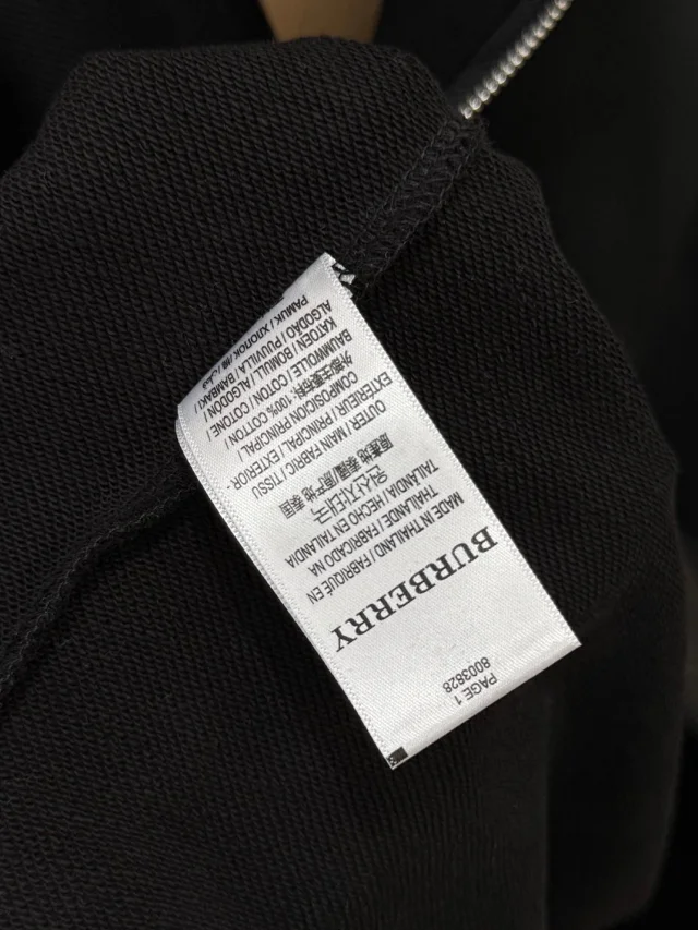 Burberry Hoodies & Sweatshirts Zip-Up Hooded Sweatshirt with Equestrian Knight Logo product detail image 6