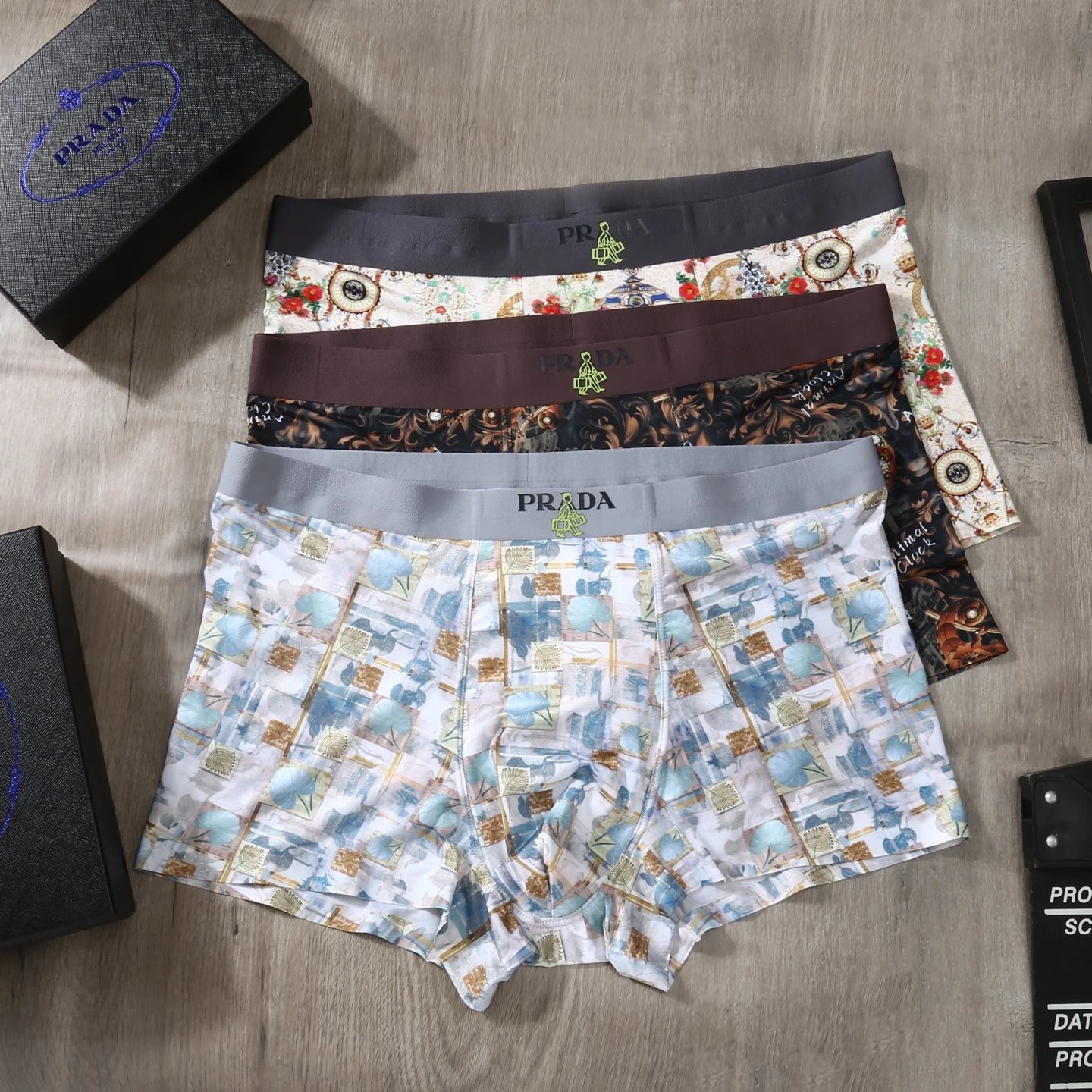 Givenchy Boxer Briefs with Crystal Detail Black, White, Mint Green Underwear - 12
