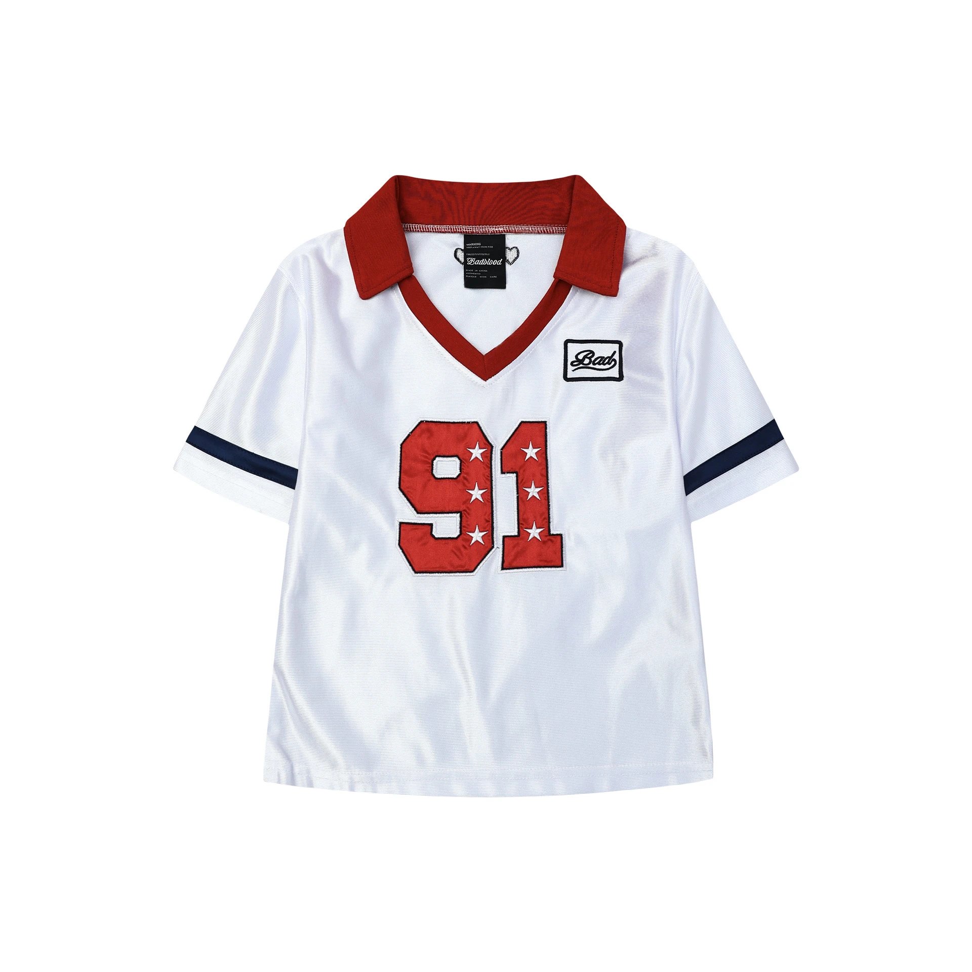 Badfriend Badblood 91 Star Embroidered Jersey White Jersey