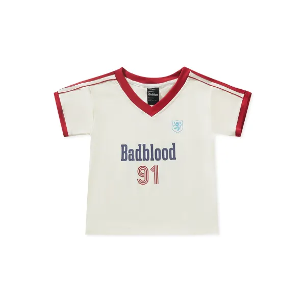 Badfriend Badblood '91 V-Neck Jersey Cream Red Jersey - 1