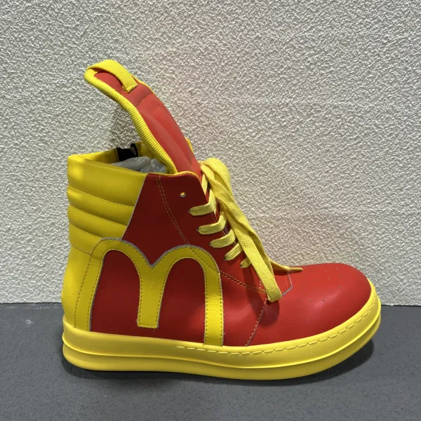 Design McDonald's x Custom High-Top Sneakers Red and Yellow Sneakers - 1